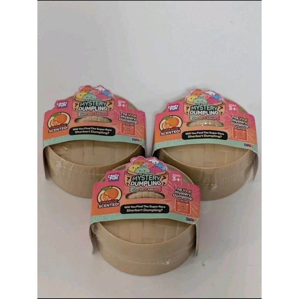 RMS Crazy Fun Mystery Dumpling Sherbert Edition Orange Scented Blind Box 3 Pack